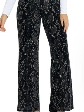 Jude Connally Navy Snake-Print Bootcut Pants